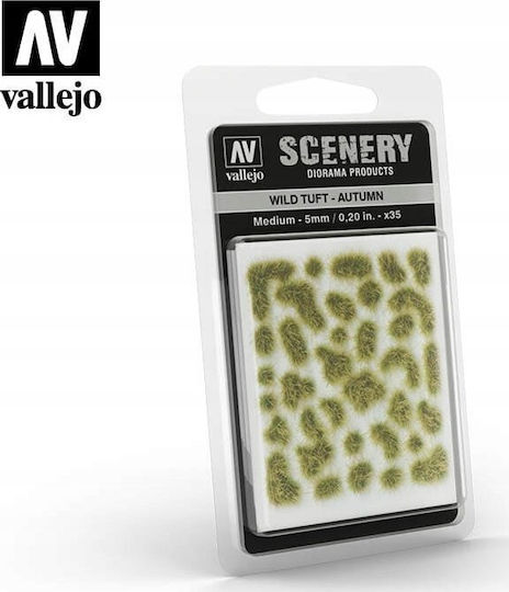 Acrylicos Vallejo Plant Mockup Medium Scenery - Wild Tuft – Autumn 5mmx3.5cm 35pcs
