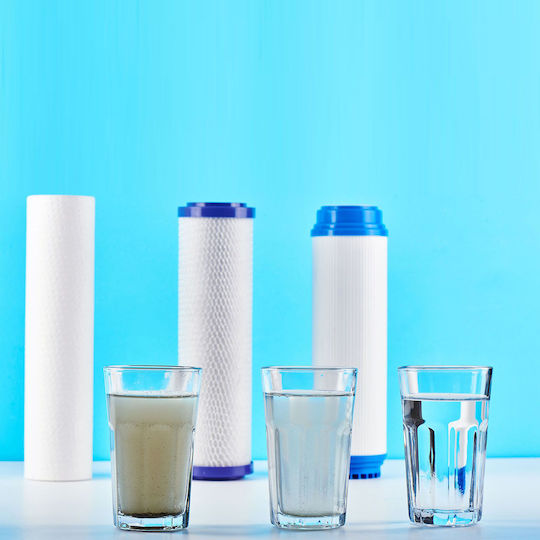 QWaterFilters 3-Stage Central Supply / Under Sink Water Filter System WH3 , 3/4'' Inlet/Outlet, with 10" Replacement Filter QWaterFilters PP 5μm, QWaterFilters GAC & QWaterFilters CTO 5μm NW.0120