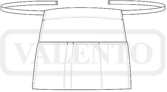 Valento Ποδιά Kellner Taille Coffee Gray