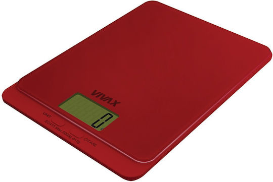 Vivax Ψηφιακή Ζυγαριά Κουζίνας έως 5kg Κόκκινη