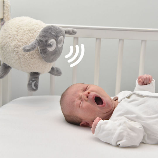 Sweet Dreamers Sleep Toy Ewan Deluxe Lamb made of Fabric with White Noise, Light, and Cry Sensor for 0++ Months