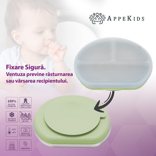 AppeKids Kinderteller aus Silikon Grün