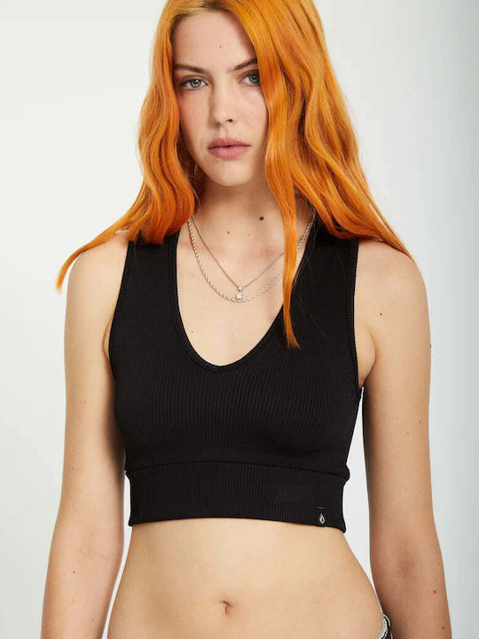 Γυναικείο Crop Top Αμάνικο Black