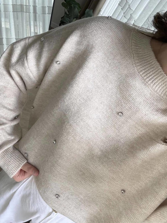 Damen Pullover Ecru