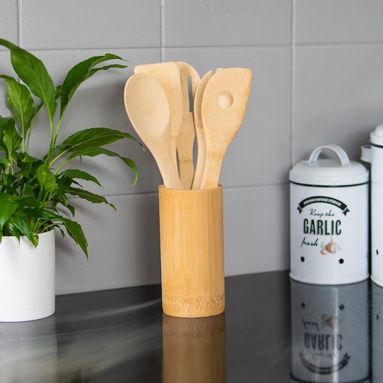 Σετ Bamboo Εργαλείων Μαγειρικής 8τμχ Μπεζ