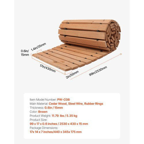 Vevor Wegweiser für Gartenboden aus Holz 43.18x243.84cm 1Stück