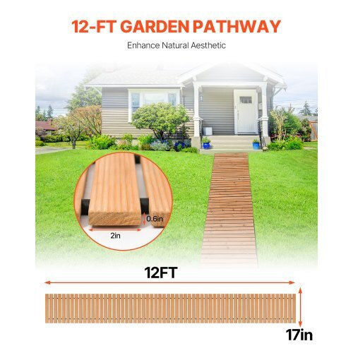 Vevor Wegweiser für Gartenboden aus Holz 43.18x365.76cm 1Stück