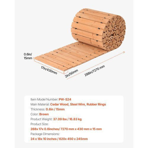 Vevor Wegweiser für Gartenboden aus Holz 43.18x487.68cm 1Stück