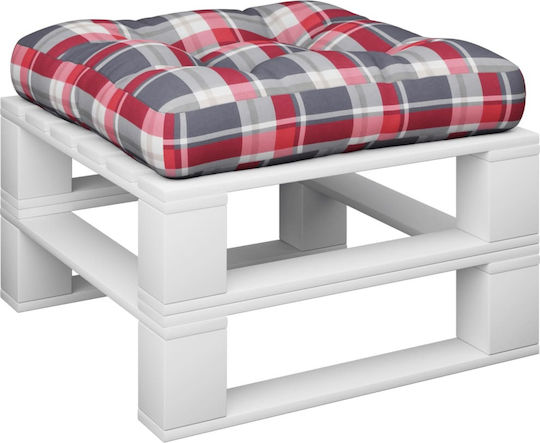 vidaXL Waterproof Bench Cushion for Palette with Gray Checkered Pattern 60x61.5cm