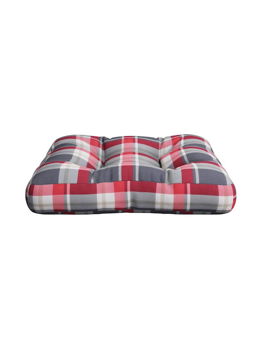 vidaXL Waterproof Bench Cushion for Palette with Gray Checkered Pattern 60x61.5cm