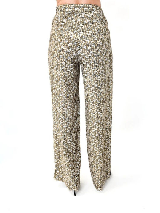 Women's Fabric Trousers Multi Color