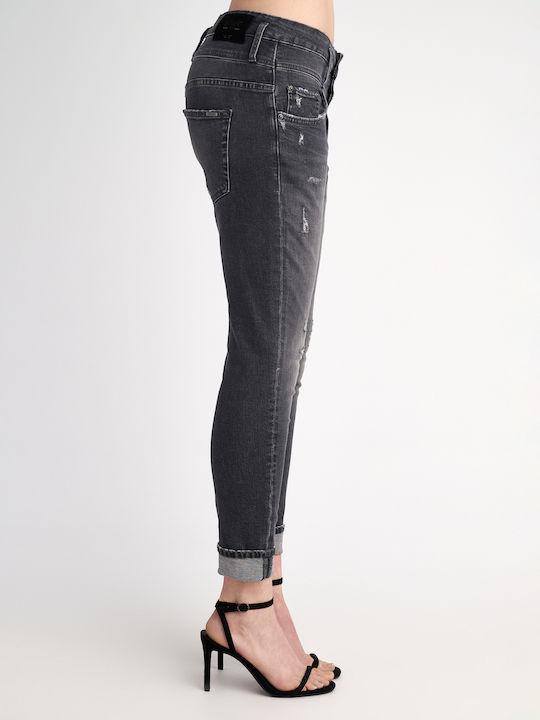 Irene Women's Jean Trousers in Boyfriend Fit Black