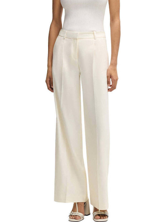 Halati Women's Fabric Trousers Ecru