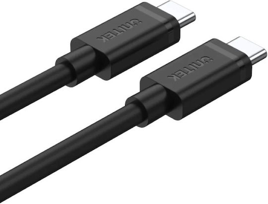 Unitek USB 2.0 Cable USB-C male - USB-C 100W PD Μαύρο 3m Y-C477BK-3M