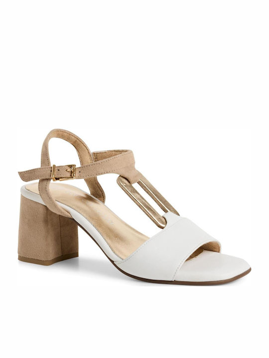 Leder Sandalen Weiß