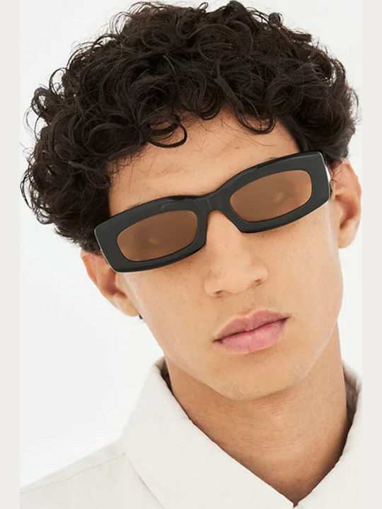 Retrosuperfuture Unisex Sonnenbrille mit Schwarz Kunststoff Gestell und Orange Linse Zaga-JJ9