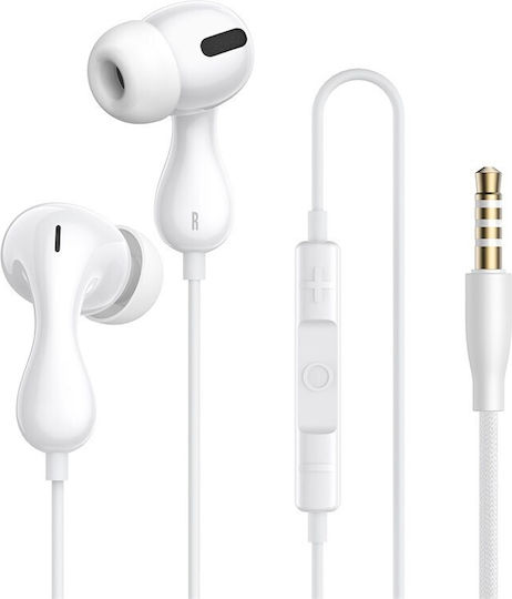 Baseus Encok Hz20 In-ear Handsfree Headphones with Connector 3.5mm White