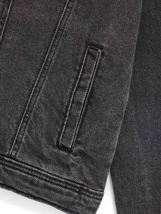 Kinder Denim Jacke Kurz Schwarz