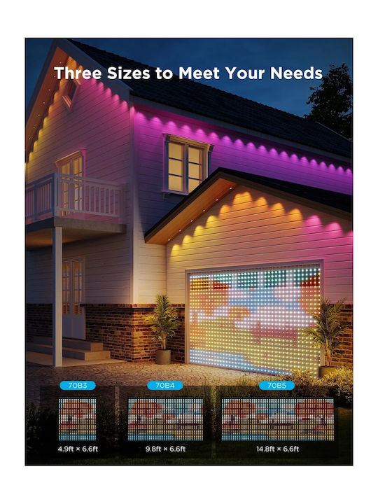 Lămpițe LED 3m x 200cm Colorate Tip Perdea