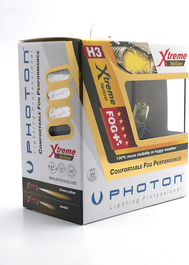 Photon Lămpi Autoturismului & Motocicletei Xtreme H3 Halogen Galben 12V 55W 1buc PH5503XY