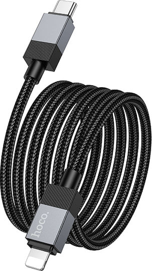 Hoco X110 Honorific Braided USB-C to Lightning Cable 27W Μαύρο 1m