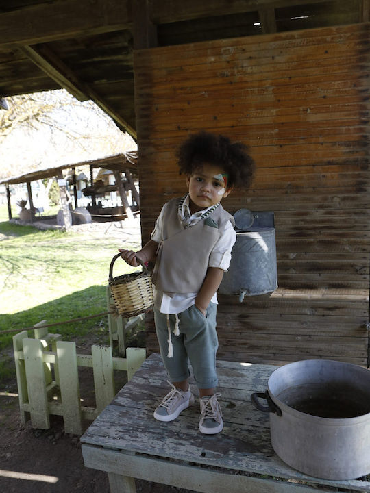 Baptism Suit for Boys Theodosis Beige-Green 1730 Bambolino Bmb-1730