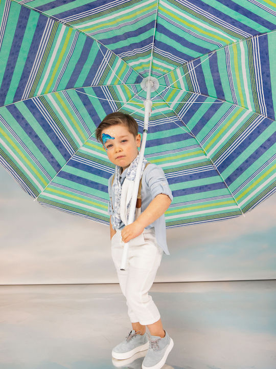 Baptism Suit for Boy David Sky Blue-White 1717 Bambolino Bmb-1717