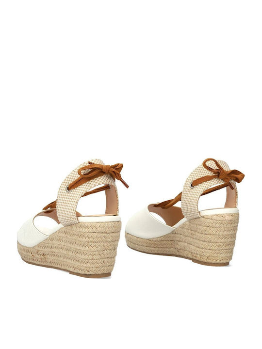 Women's Ankle Strap Platforms White