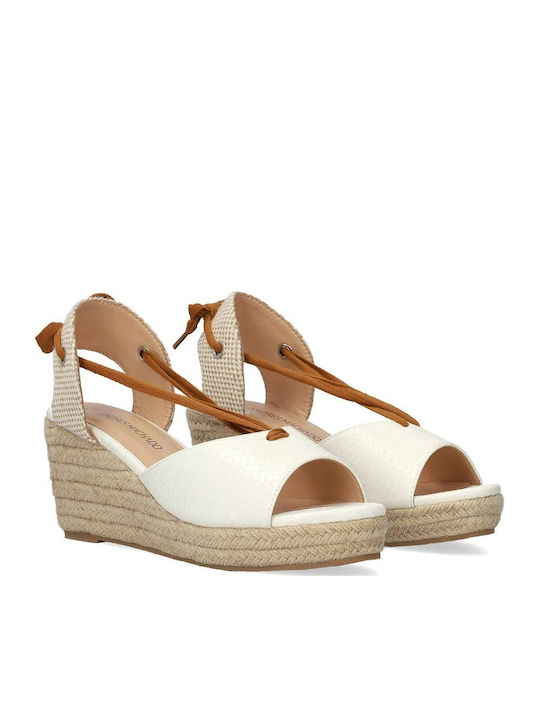 Women's Ankle Strap Platforms White