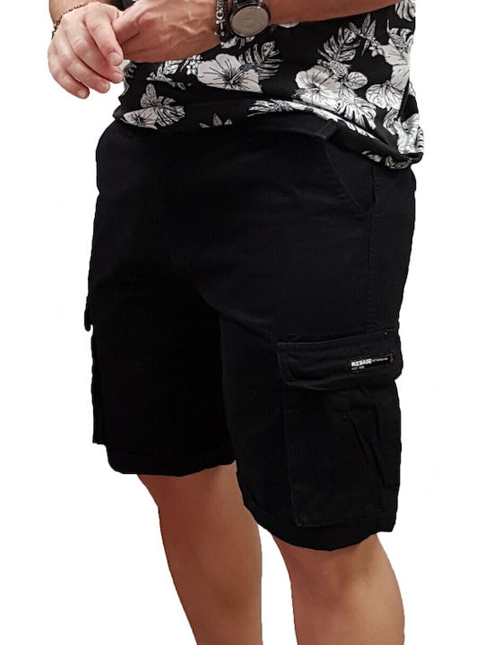 Rebase Ανδρική Βερμούδα Cargo Black