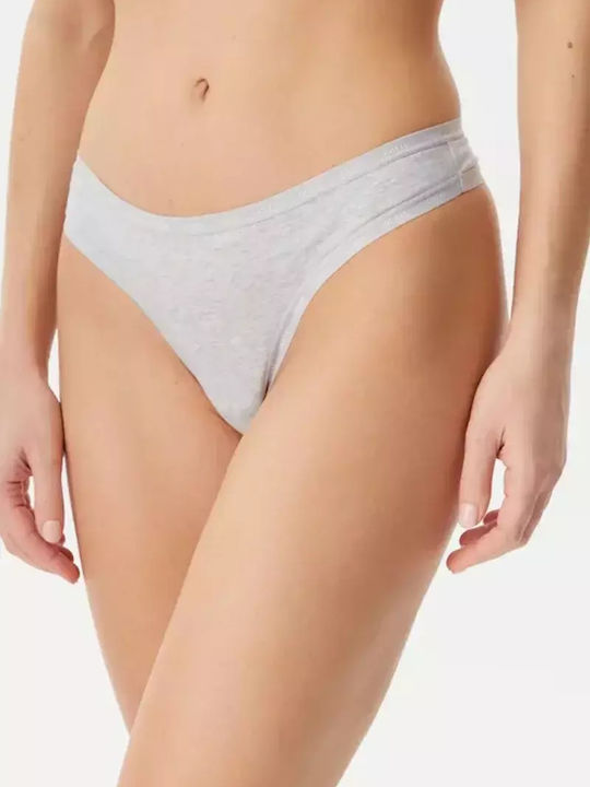 Βαμβακερά Women's String 3Pack Gray