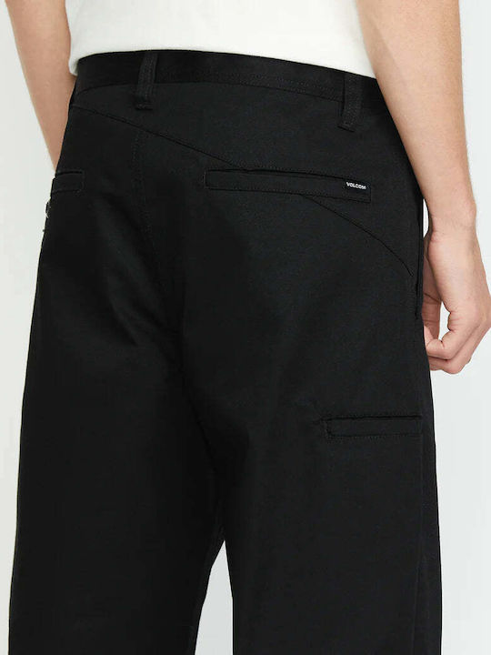 Frickin Skate Παντελόνι Chino σε Relaxed Εφαρμογή Black