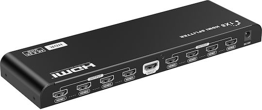 Lenkeng HDMI Splitter 2.0 4K60Hz Scaler 1x8 LKV318HDR-V3.0