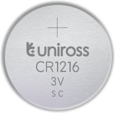 Uniross Cr1216 Button Cell Lithium Battery 5pack