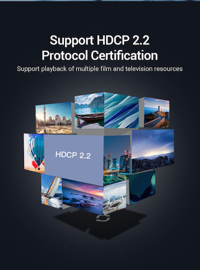 Vention HDMI Switch 3-Port 4K 2.0 mit Fernbedienung Afoh0