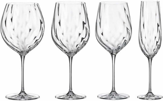 Crystal Bohemia Set of Glasses for White and Red Wine made of Crystal Stemmed 480ml 24pcs