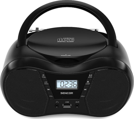 Sencor SPT 2300 BK Φορητό Ηχοσύστημα με Bluetooth / CD / MP3 / USB / Ραδιόφωνο Μαύρο