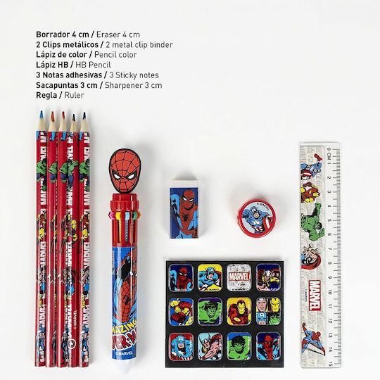 Super-Schulset 14 Schreibartikel Marvel Avengers