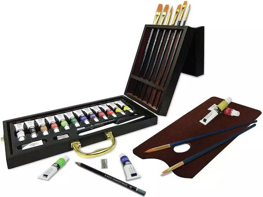 Royal & Langnickel Painting Acrylic Wooden Case Artist 24 Pieces Acr2020