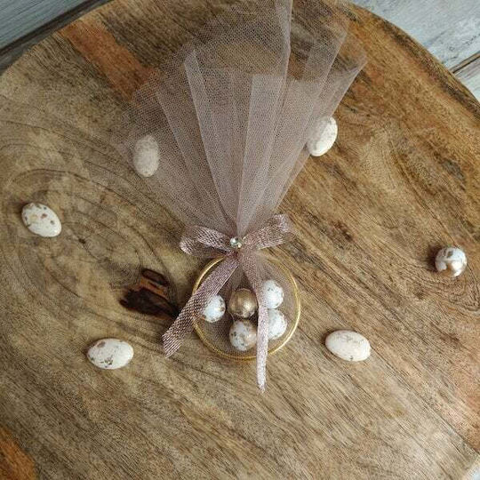 Set de 100 Batistuțe din Tulle 36x36cm Mocha