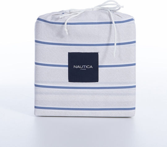Nef-Nef Homeware Bettbezug-Set Baumwolle Übergröße mit 2 Kissenbezügen 240x220 Nautica Ocean Denim