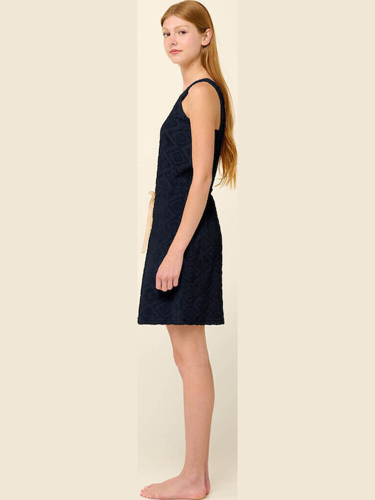 Μονόχρωμο Frottee Φόρεμα Θαλάσσης Blue 22531-blue 22531-blue Blue