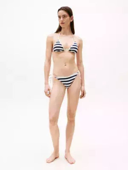 Bikini Slip Cu Dantelă Albastru Marin