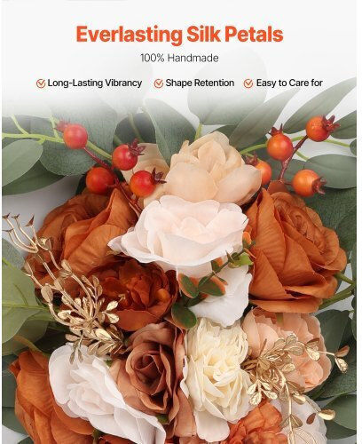 Vevor Künstliches Hochzeitsblumen-Set Orange 2 Blumen & 2 Stoffe Hlgmhtj4jtcs7o0mfv0