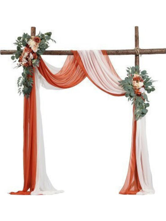 Vevor Artificial Wedding Flower Set Orange 2 Flowers & 2 Fabrics Hlgmhtj4jtcs7o0mfv0