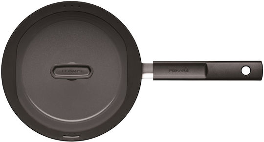 Fiskars Hard Face Τηγάνι από Αλουμίνιο με Καπάκι με Αντικολλητική Επίστρωση 28cm