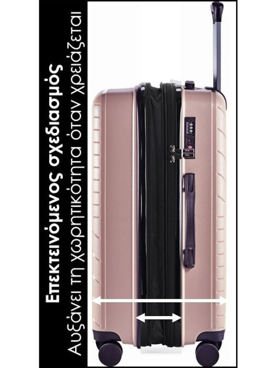 Lavor Βαλίτσες Ταξιδιού Σκληρές Beige με 4 Ρόδες Σετ 3τμχ