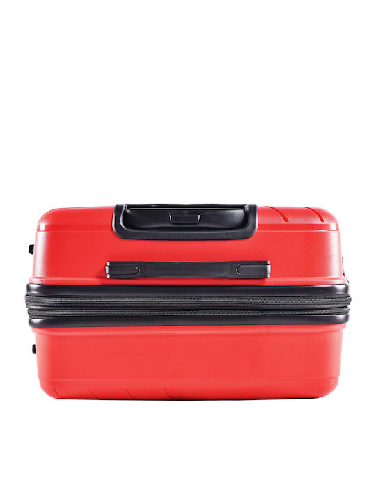 Lavor Hard Red Suitcases With 4 Wheels Set Of 3 Pieces