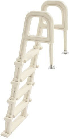 Vevor Pooltreppe aus Kunststoff Weiß