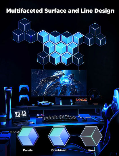 Govee Gaming Wall Glide Hexa Ultra Light Panels 7pcs Eu H606a